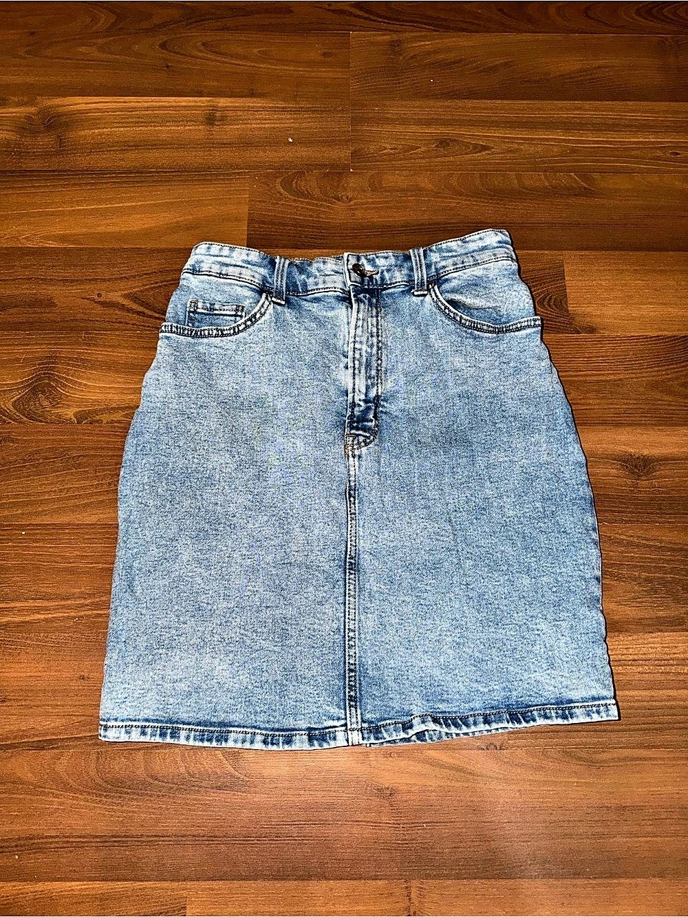 Denim Mini Skirt in Blue Like New